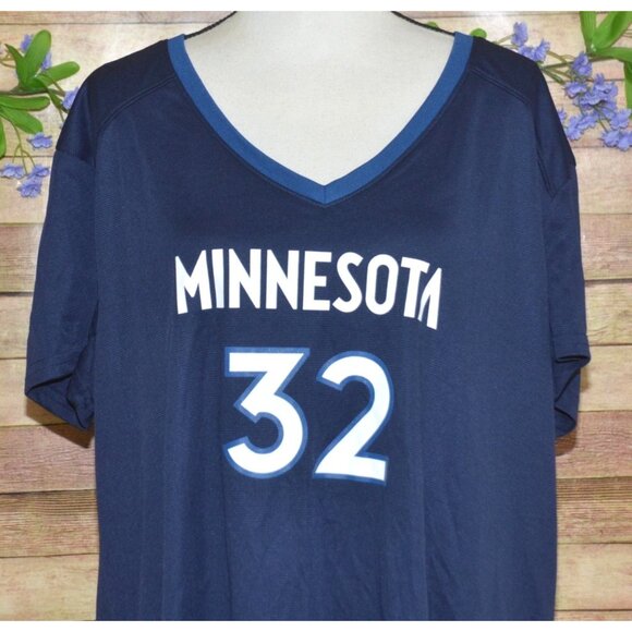 Fanatics Womens Blue Minnesota Timberwolves Towns #32 Jersey Shirt Top Size 2XL - Picture 2 of 11